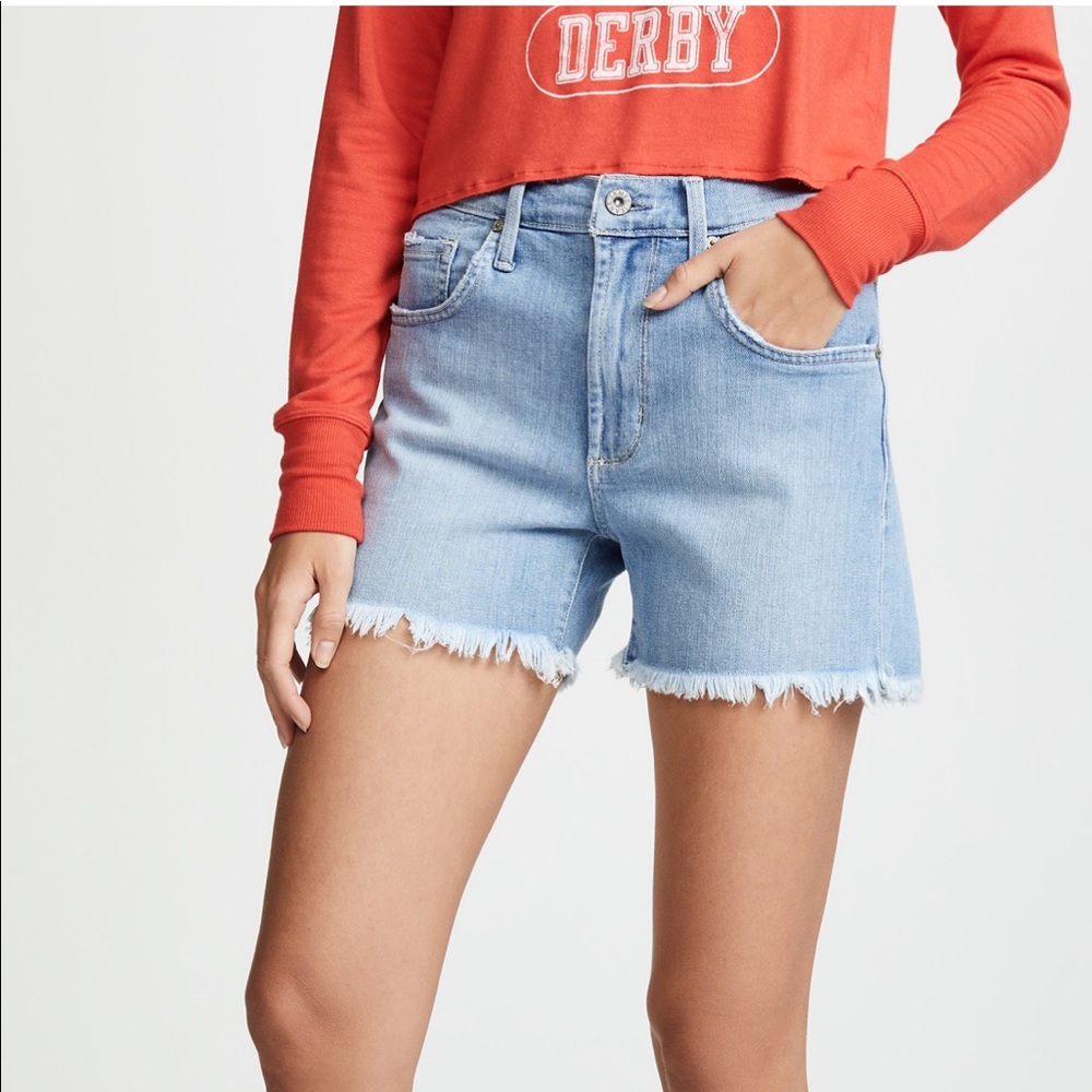 James Jeans 4 inch light wash chambray shorts